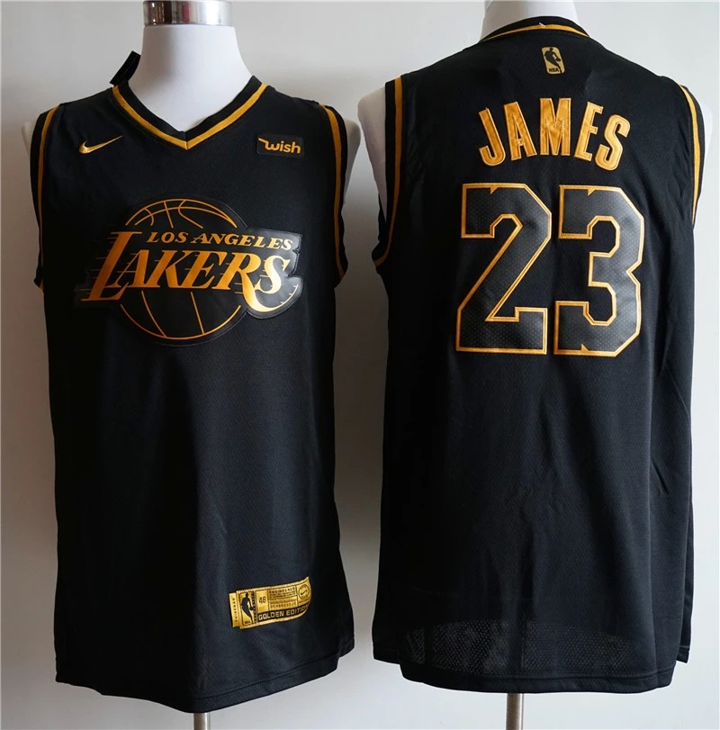 Men Los Angeles Lakers 23 James Black 2021 Nike NBA Jersey